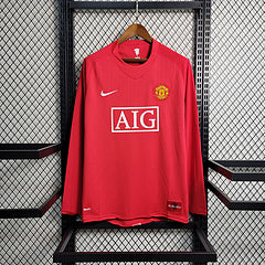 MANCHESTER UNITED Home 07/08 HOMBRE (RETRO) MANGA LARGA